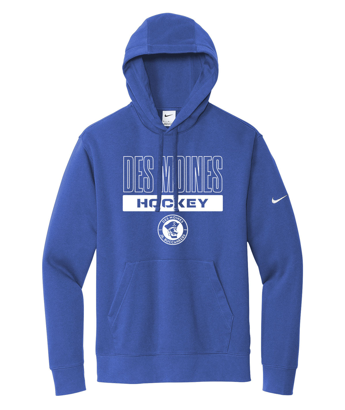 Des Moines Jr. Bucs Nike Fleece Hoodie