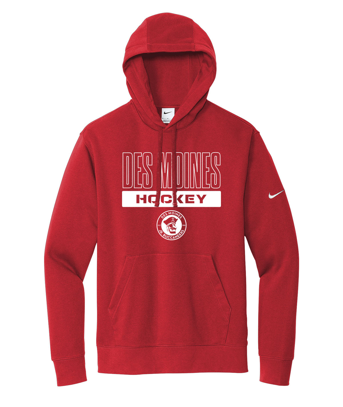 Des Moines Jr. Bucs Nike Fleece Hoodie