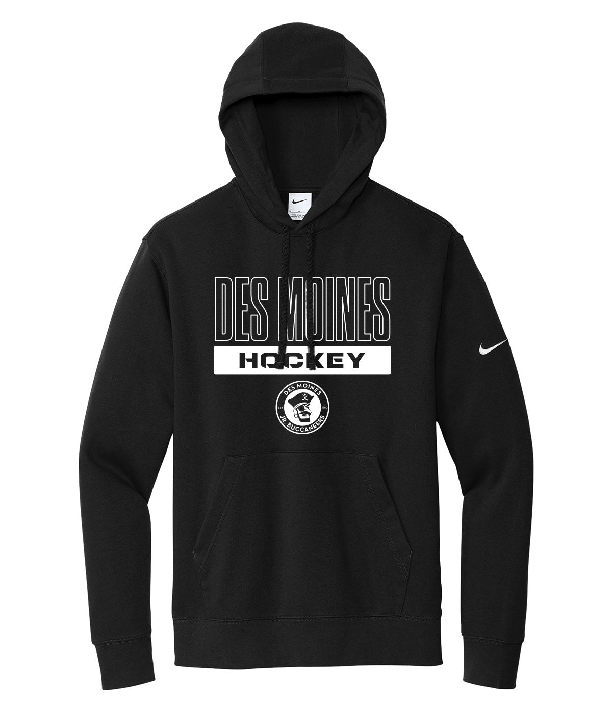 Des Moines Jr. Bucs Nike Fleece Hoodie