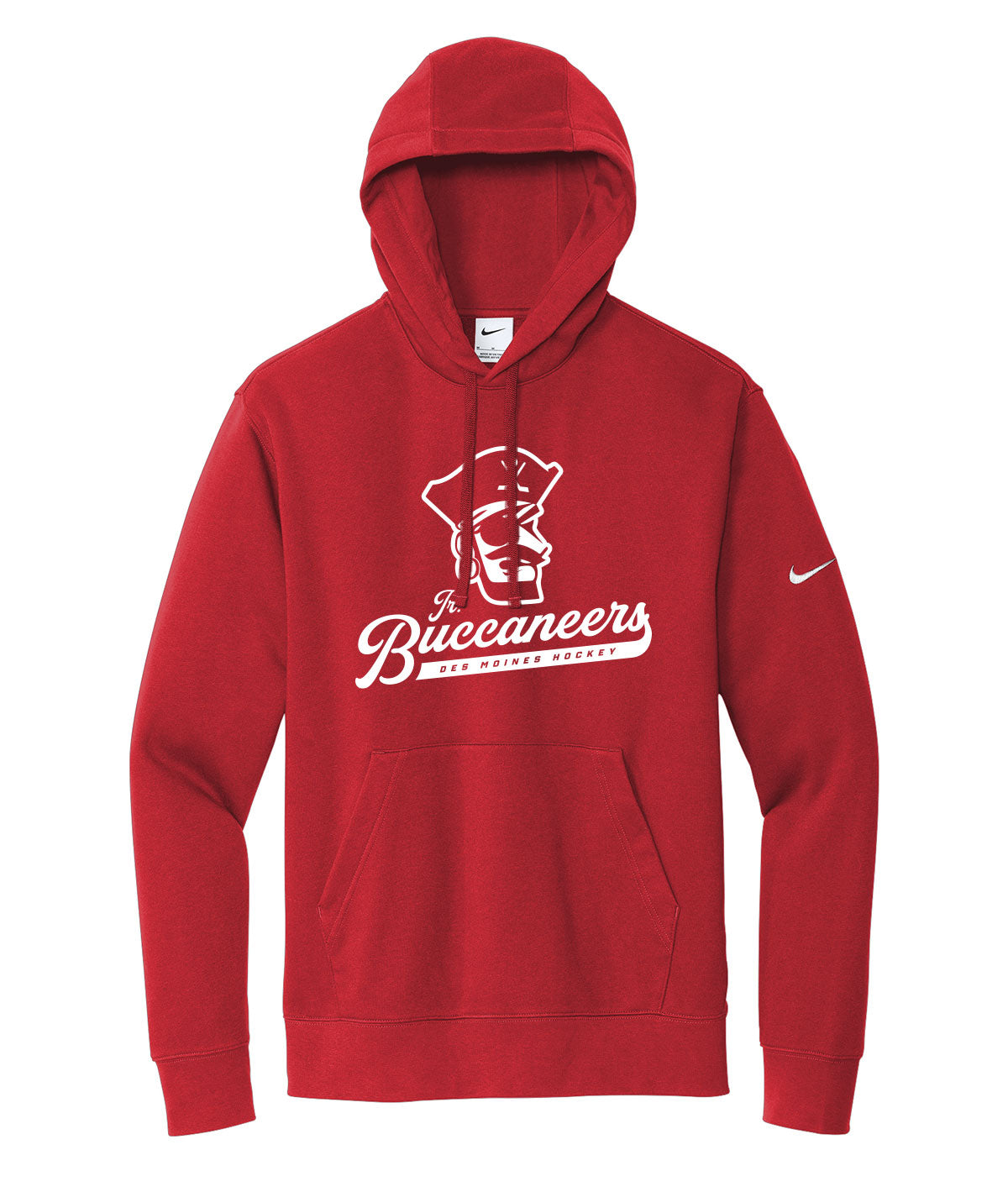 Des Moines Jr. Buccaneers Script Nike Fleece Hoodie