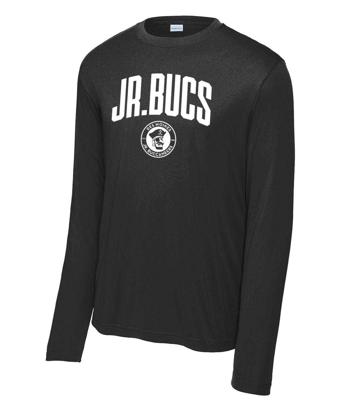 Des Moines Jr. Bucs Arch Long-Sleeve Performance Tee