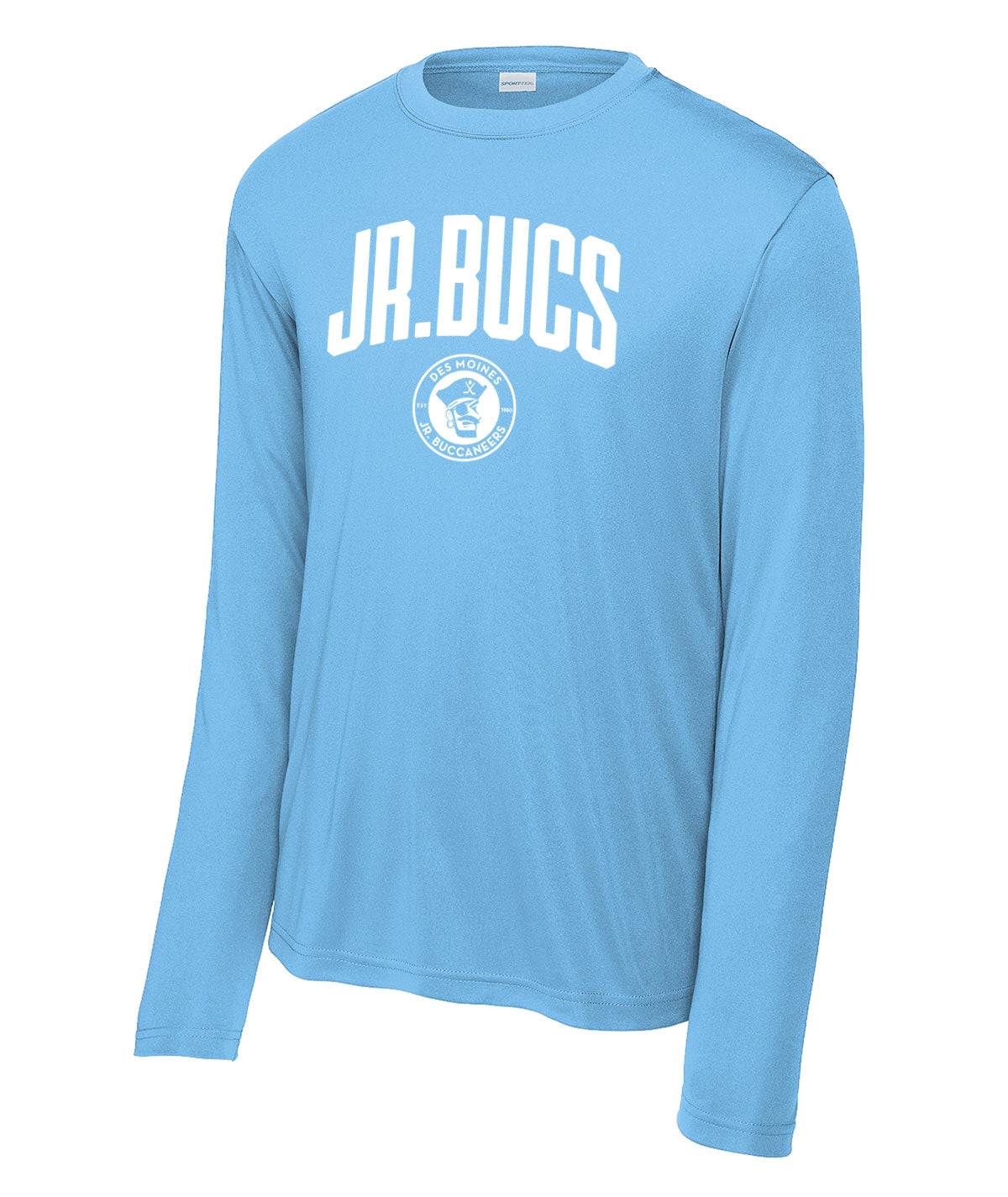 Des Moines Jr. Bucs Arch Long-Sleeve Performance Tee