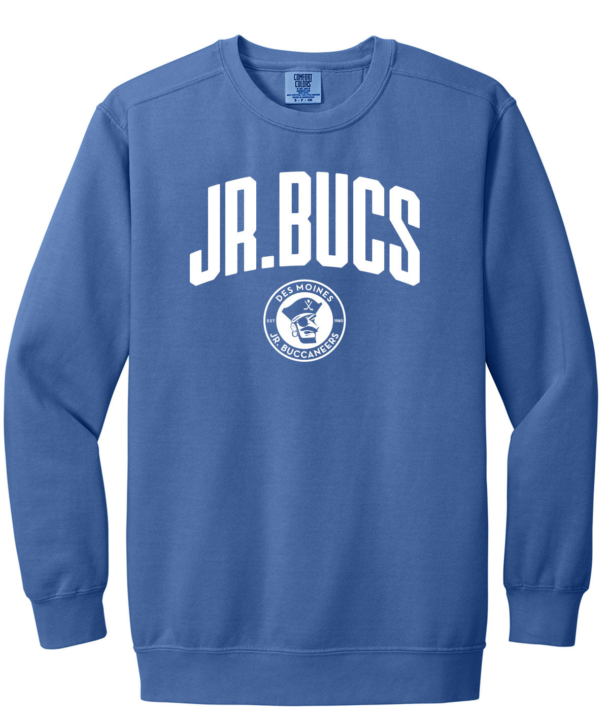 Des Moines Jr. Bucs Arch Comfort Colors Crewneck Sweatshirt