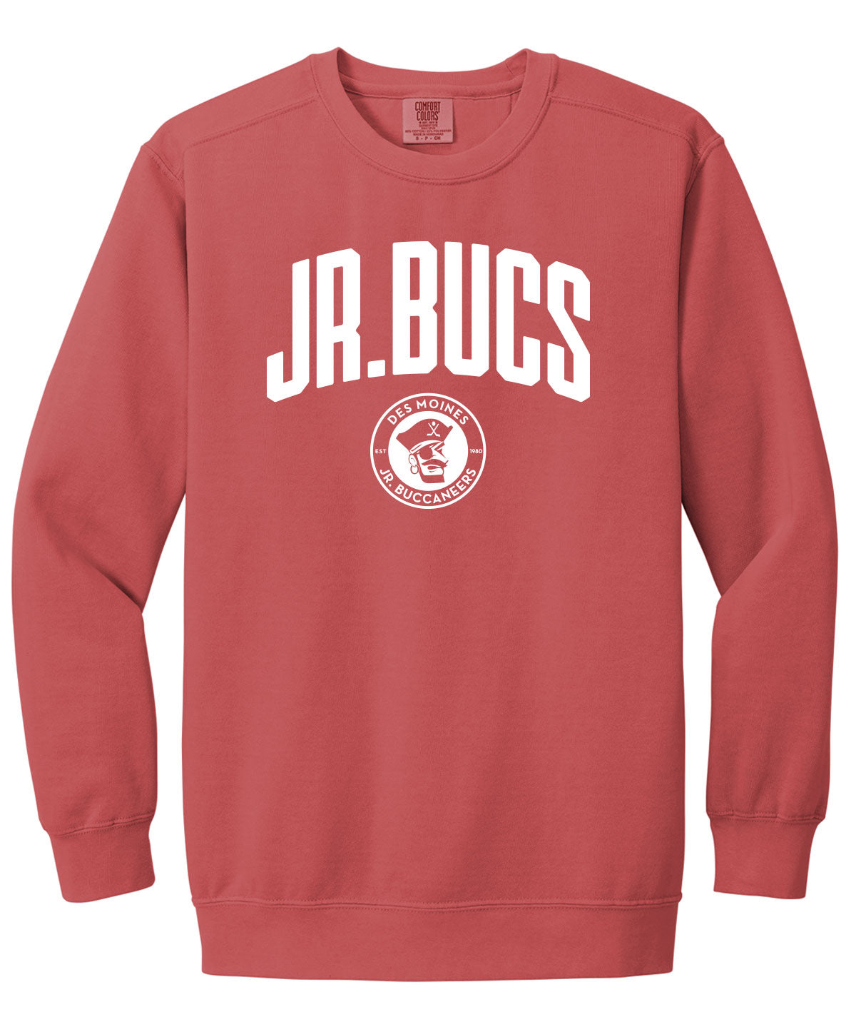 Des Moines Jr. Bucs Arch Comfort Colors Crewneck Sweatshirt