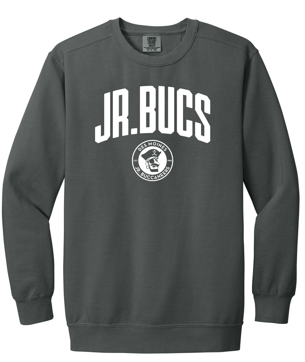 Des Moines Jr. Bucs Arch Comfort Colors Crewneck Sweatshirt