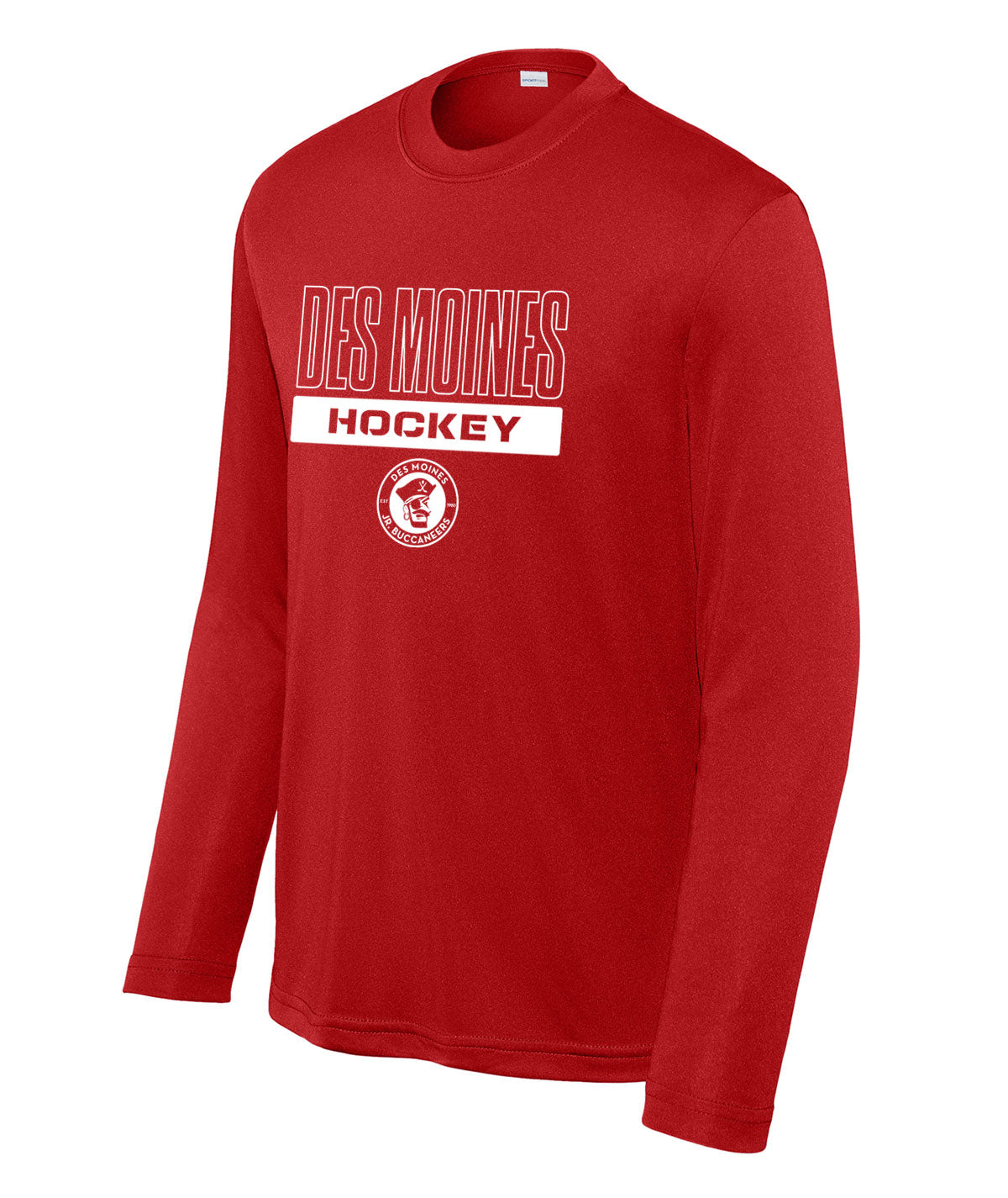 Des Moines Jr. Bucs Youth Long-Sleeve Performance Tee
