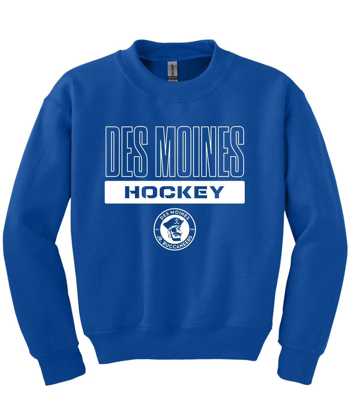 Des Moines Jr. Bucs Youth Crewneck Sweatshirt
