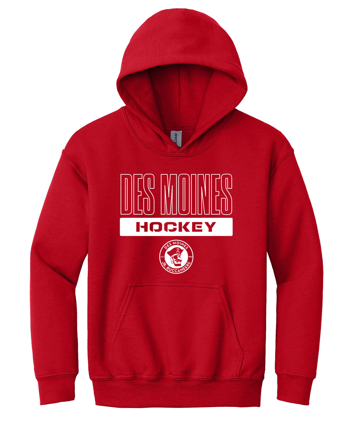 Des Moines Jr. Bucs Youth Hooded Sweatshirt