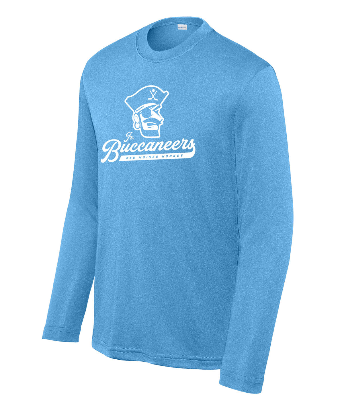 Des Moines Jr. Buccaneers Script Youth Long-Sleeve Performance Tee