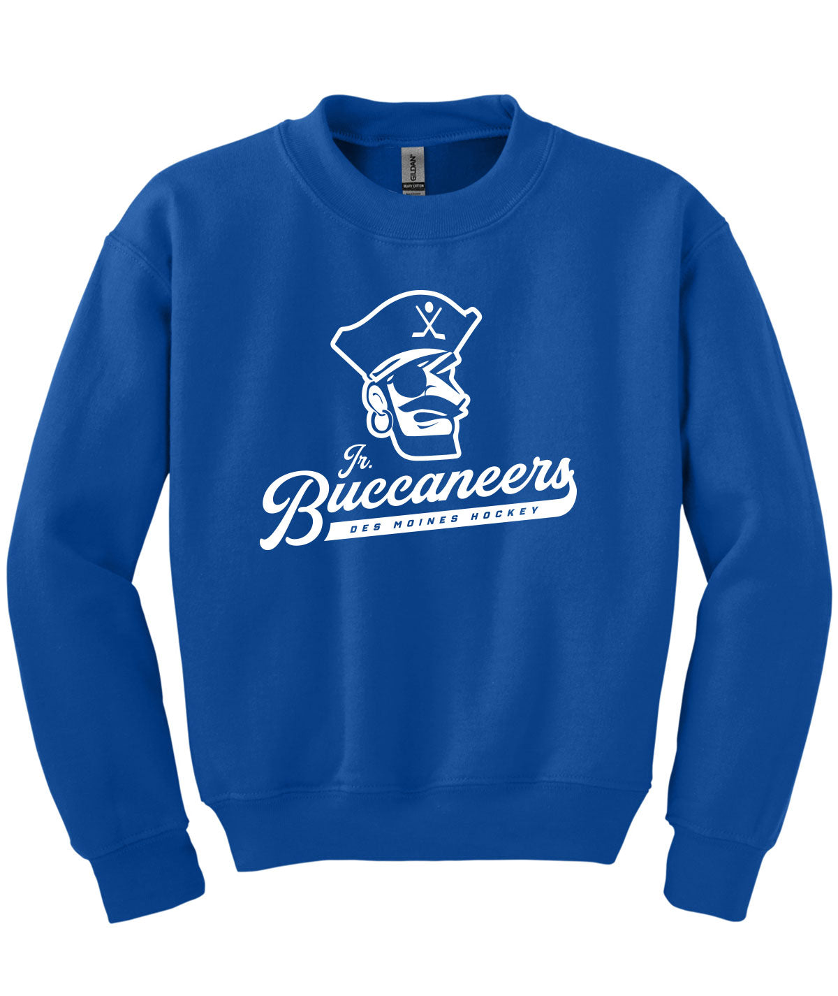 Des Moines Jr. Buccaneers Script Youth Crewneck Sweatshirt