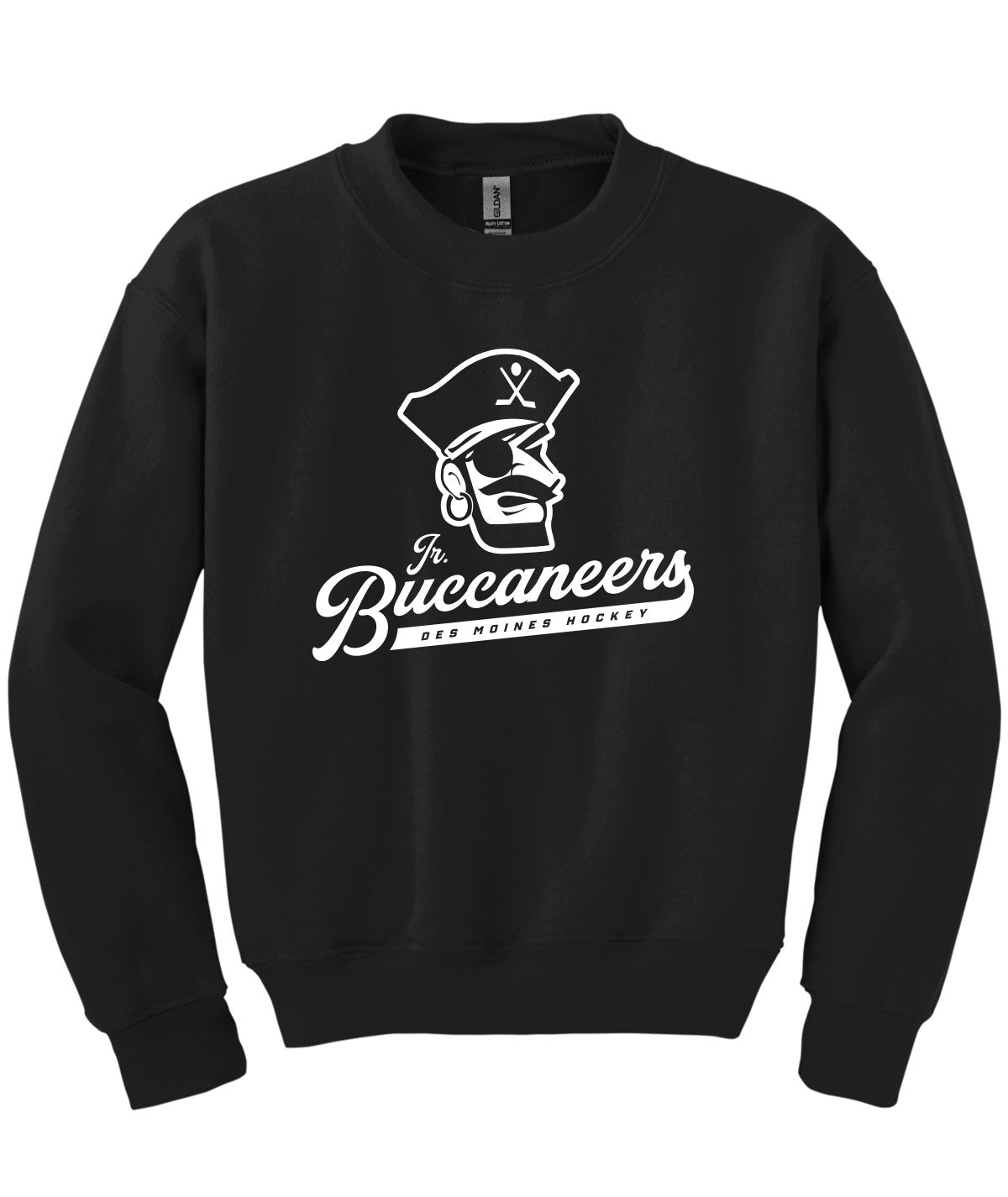 Des Moines Jr. Buccaneers Script Youth Crewneck Sweatshirt