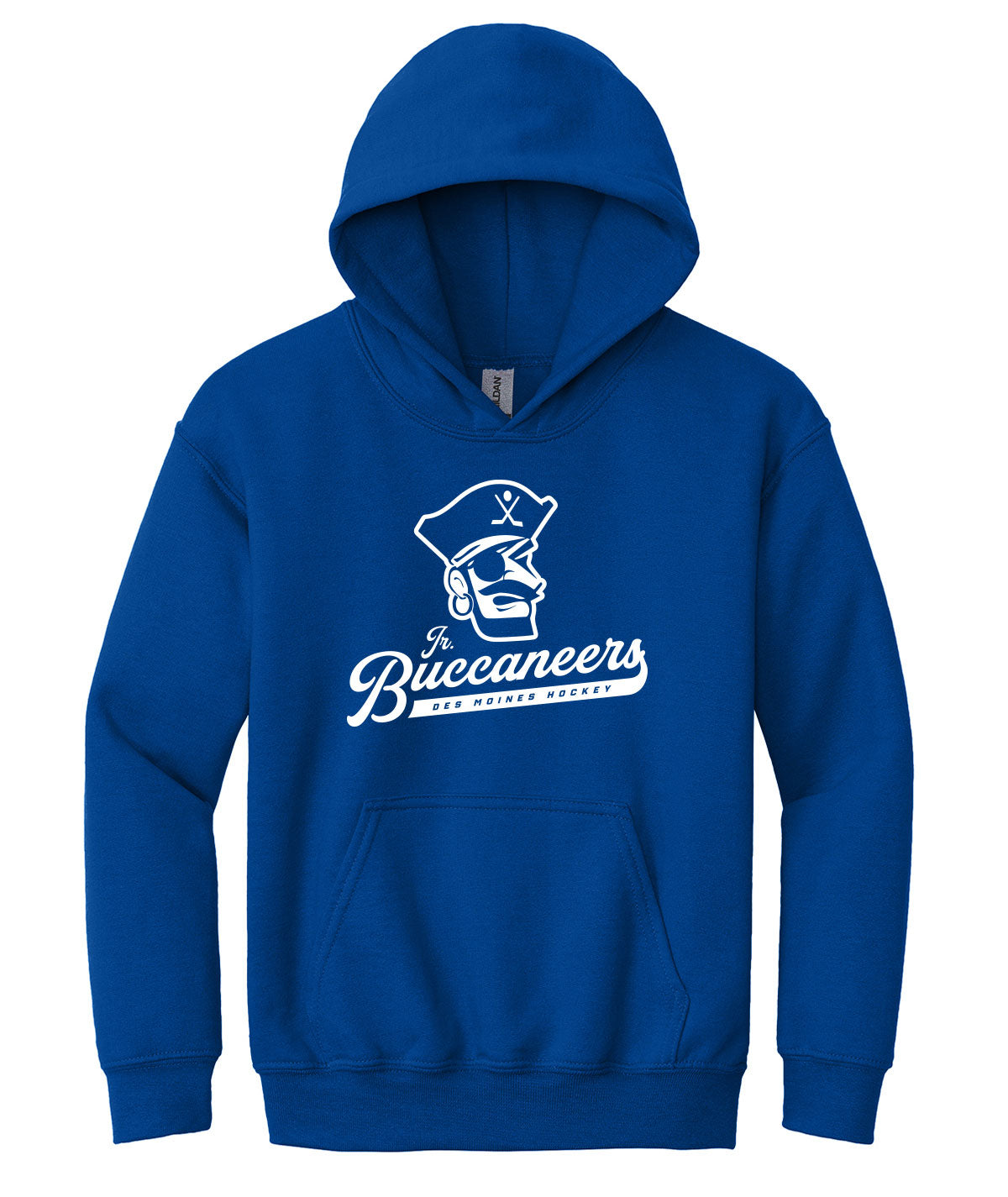 Des Moines Jr. Buccaneers Script Youth Hooded Sweatshirt