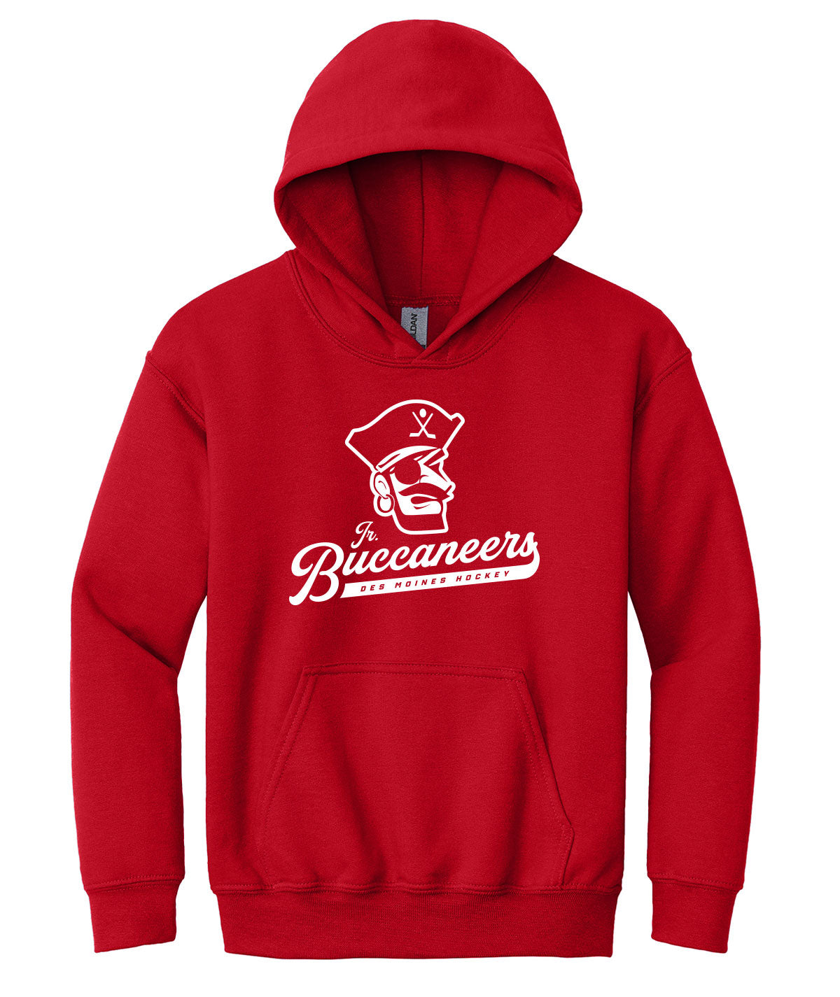 Des Moines Jr. Buccaneers Script Youth Hooded Sweatshirt