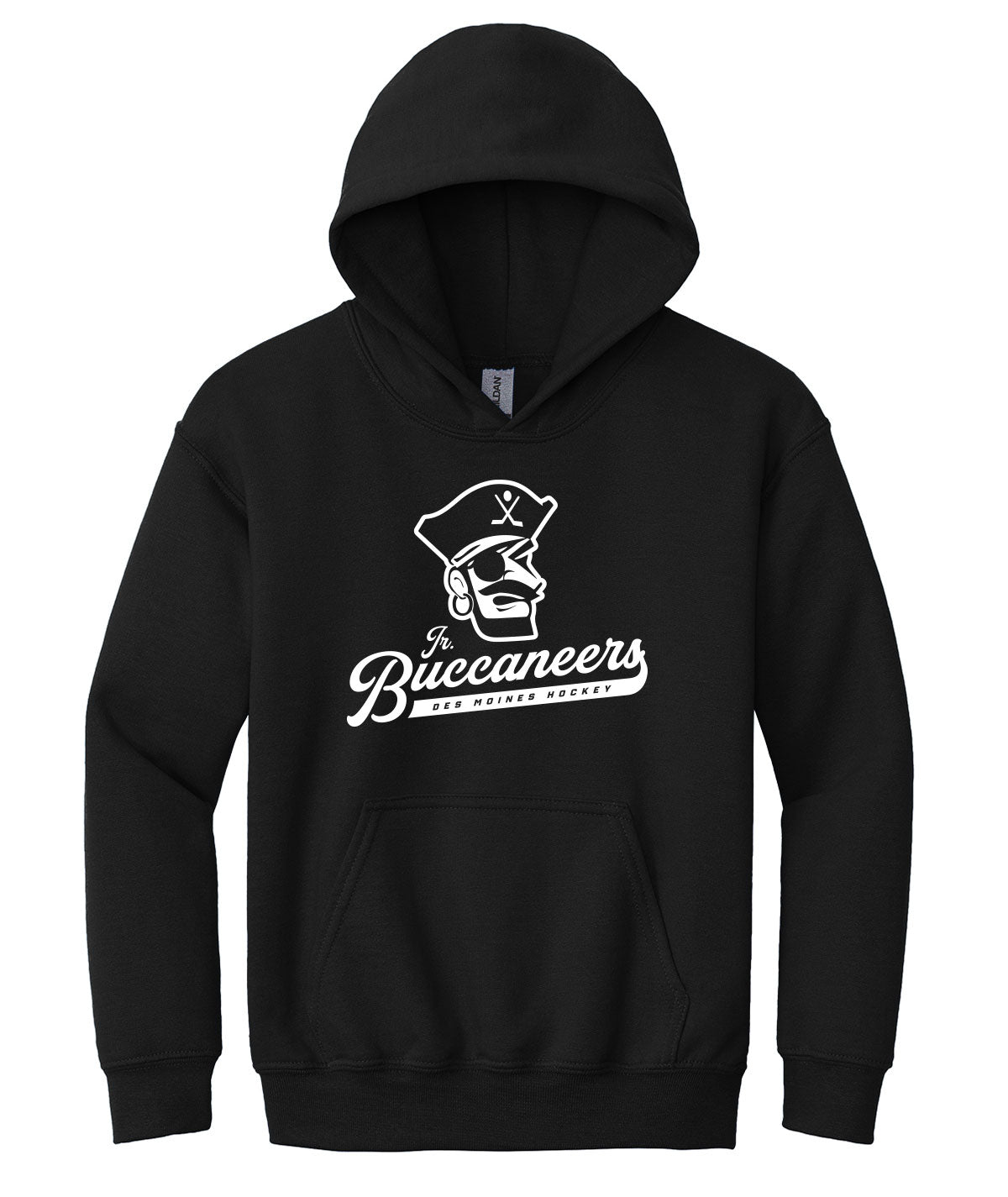 Des Moines Jr. Buccaneers Script Youth Hooded Sweatshirt
