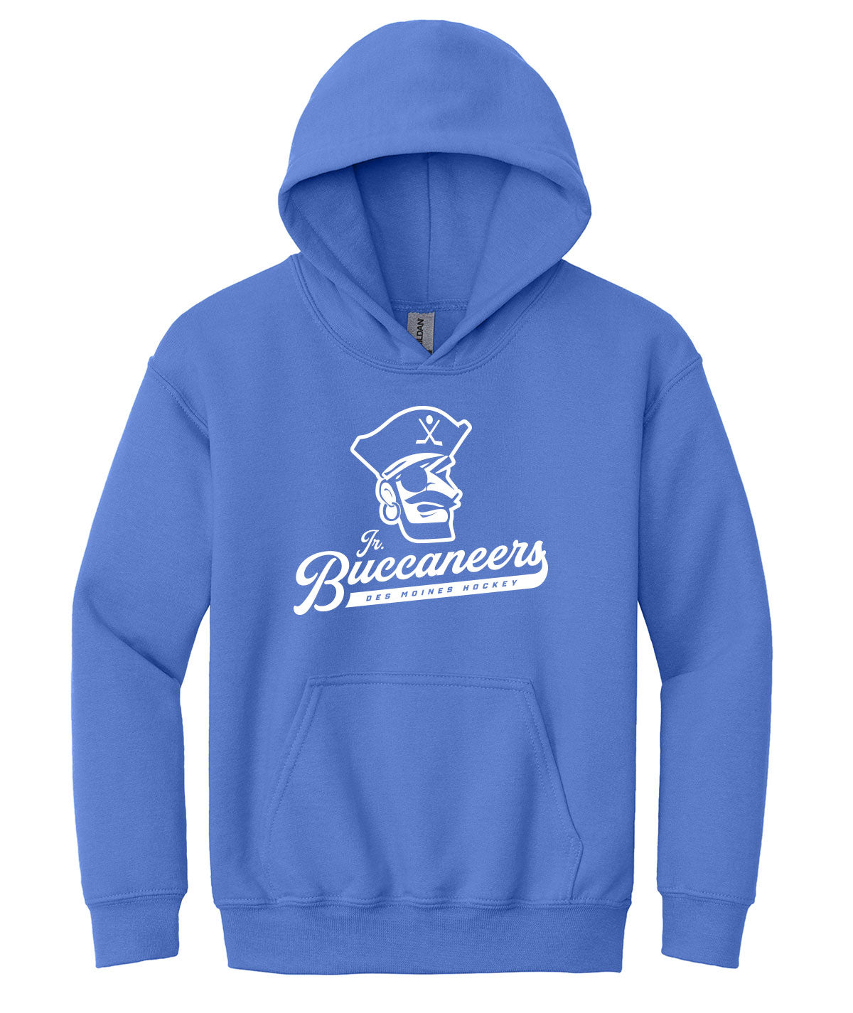 Des Moines Jr. Buccaneers Script Youth Hooded Sweatshirt