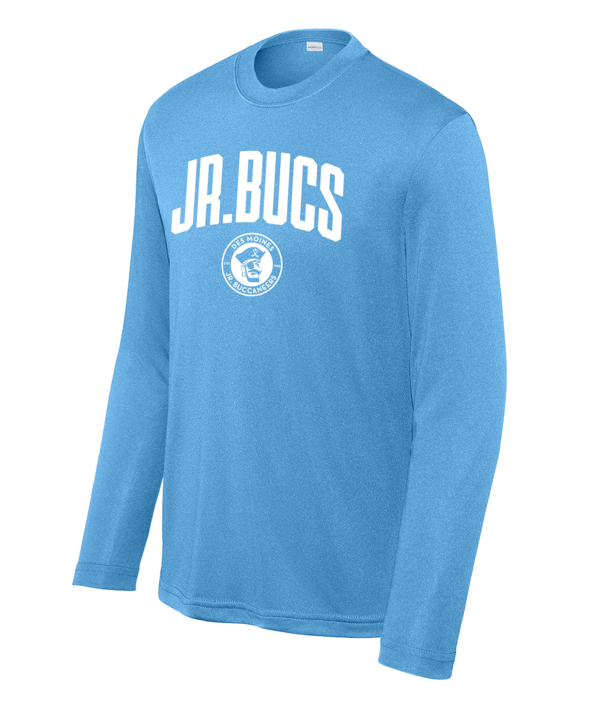 Des Moines Jr. Bucs Arch Youth Long-Sleeve Performance Tee