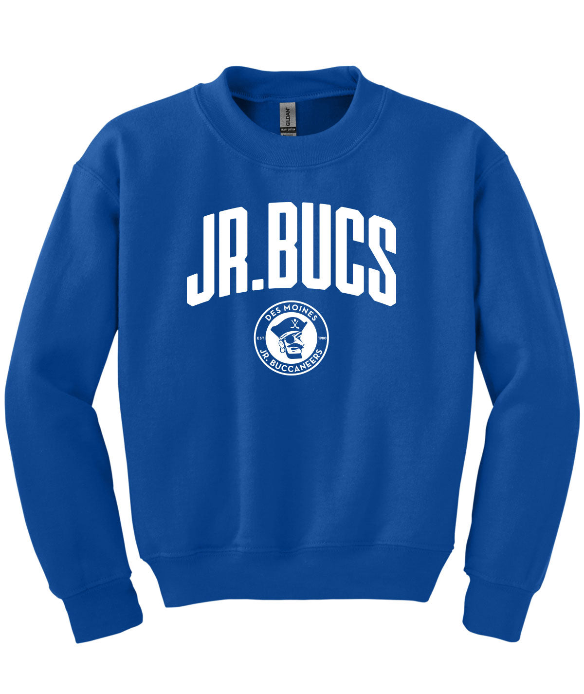 Des Moines Jr. Bucs Arch Youth Crewneck Sweatshirt