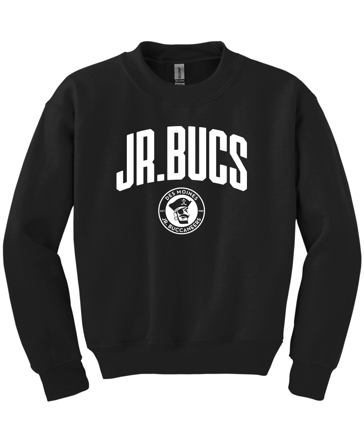 Des Moines Jr. Bucs Arch Youth Crewneck Sweatshirt
