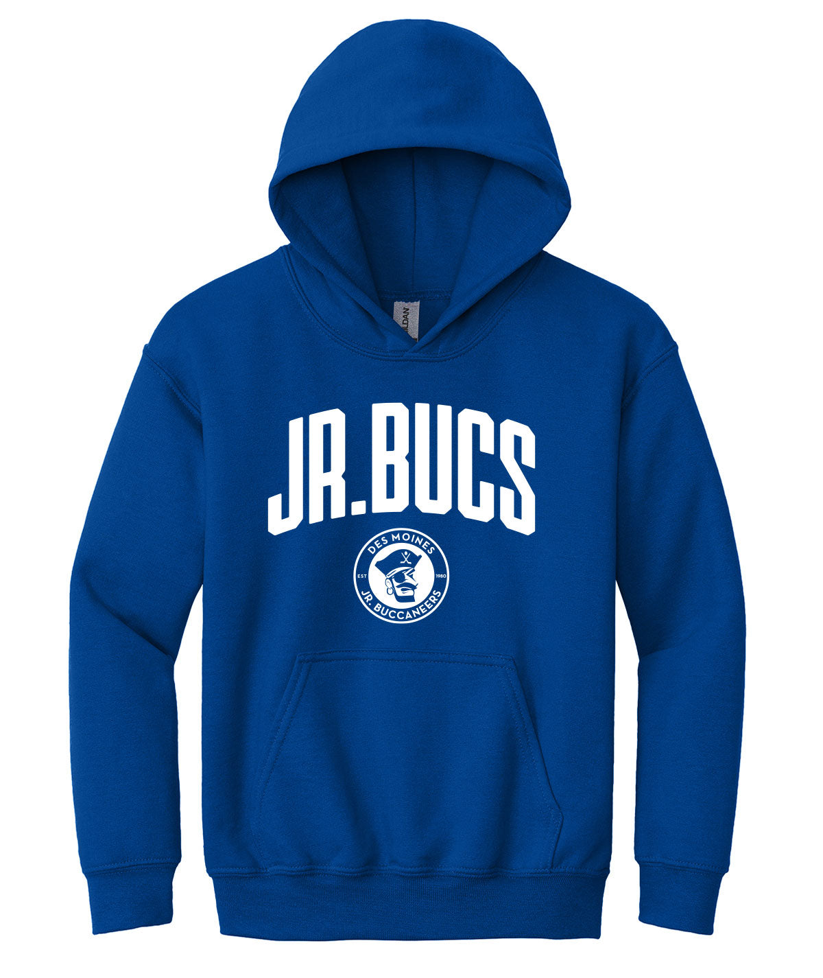 Des Moines Jr. Bucs Arch Youth Hooded Sweatshirt