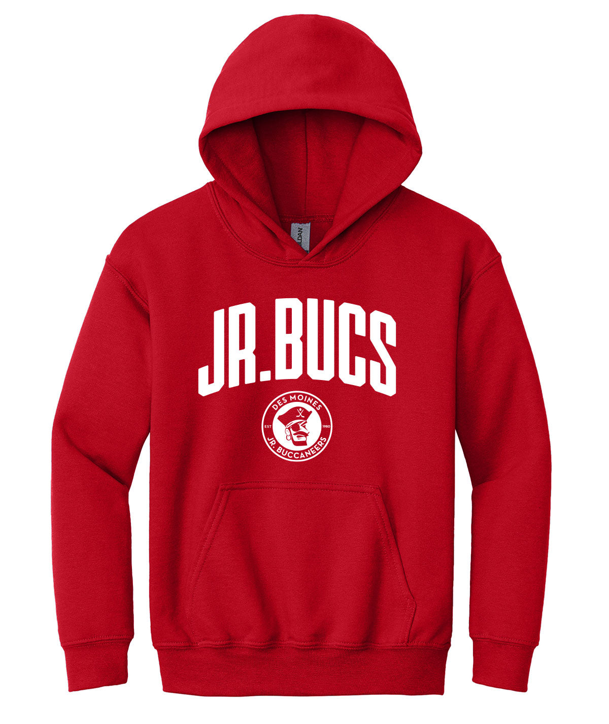 Des Moines Jr. Bucs Arch Youth Hooded Sweatshirt