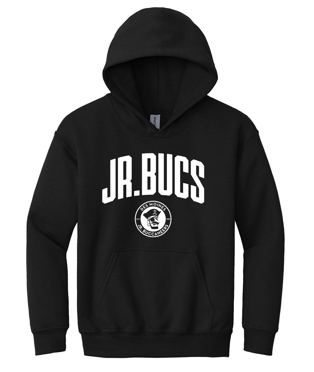 Des Moines Jr. Bucs Arch Youth Hooded Sweatshirt