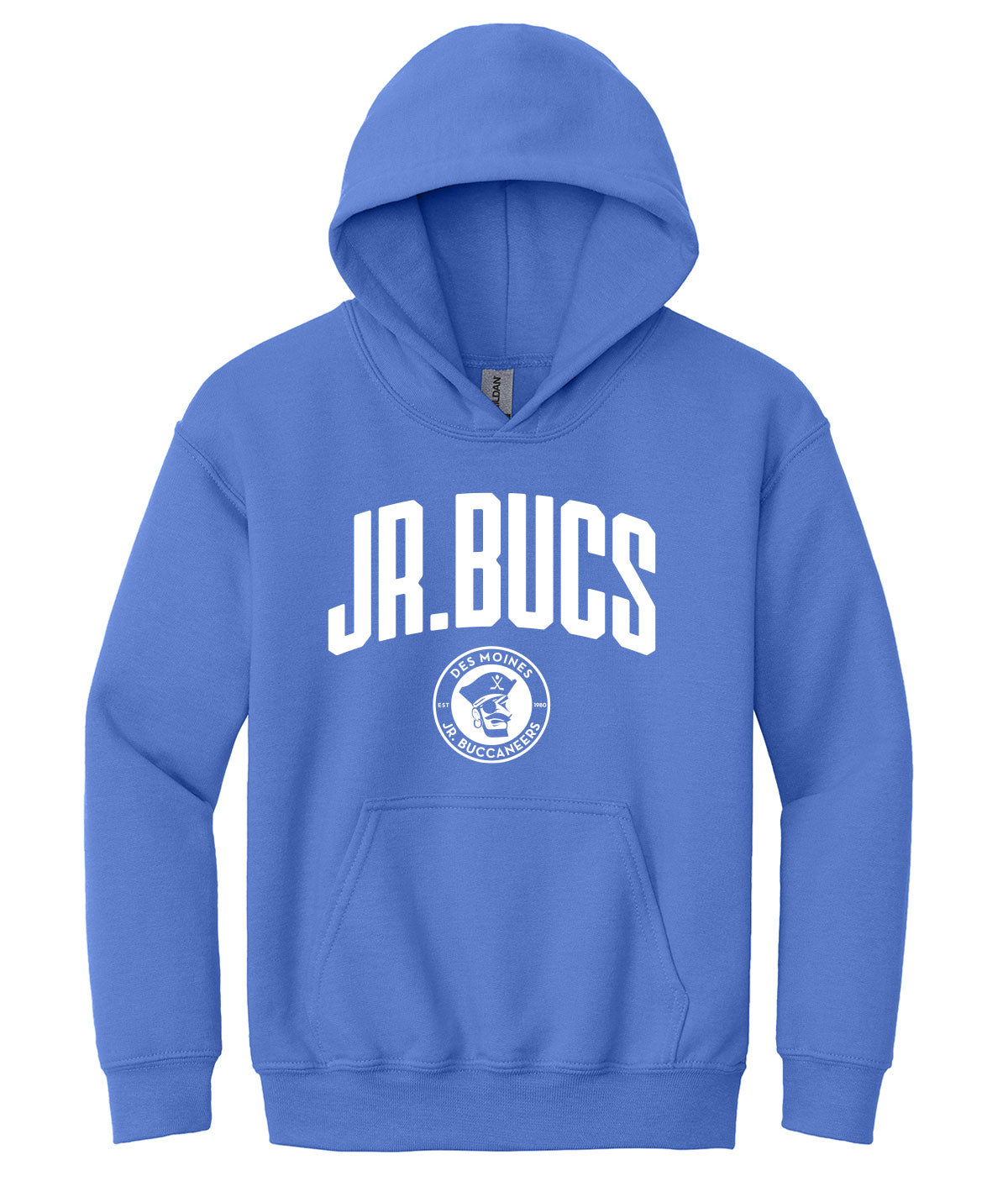 Des Moines Jr. Bucs Arch Youth Hooded Sweatshirt