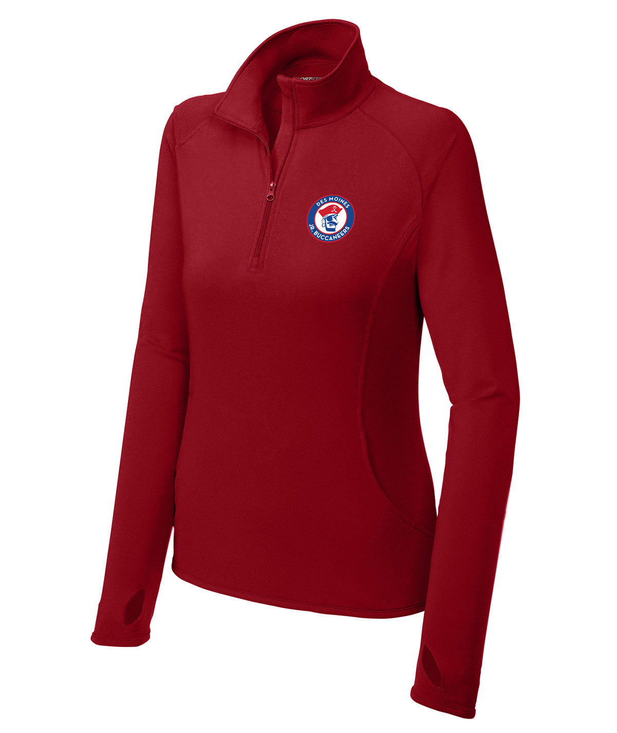 Des Moines Jr. Bucs Womens 1/4 Zip Solid Pullover