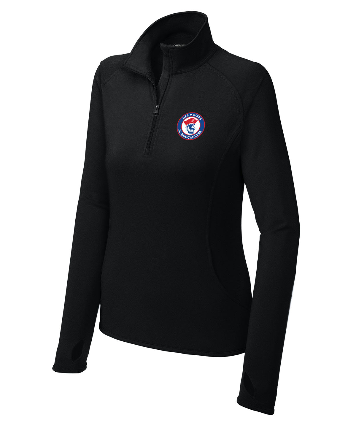 Des Moines Jr. Bucs Womens 1/4 Zip Solid Pullover