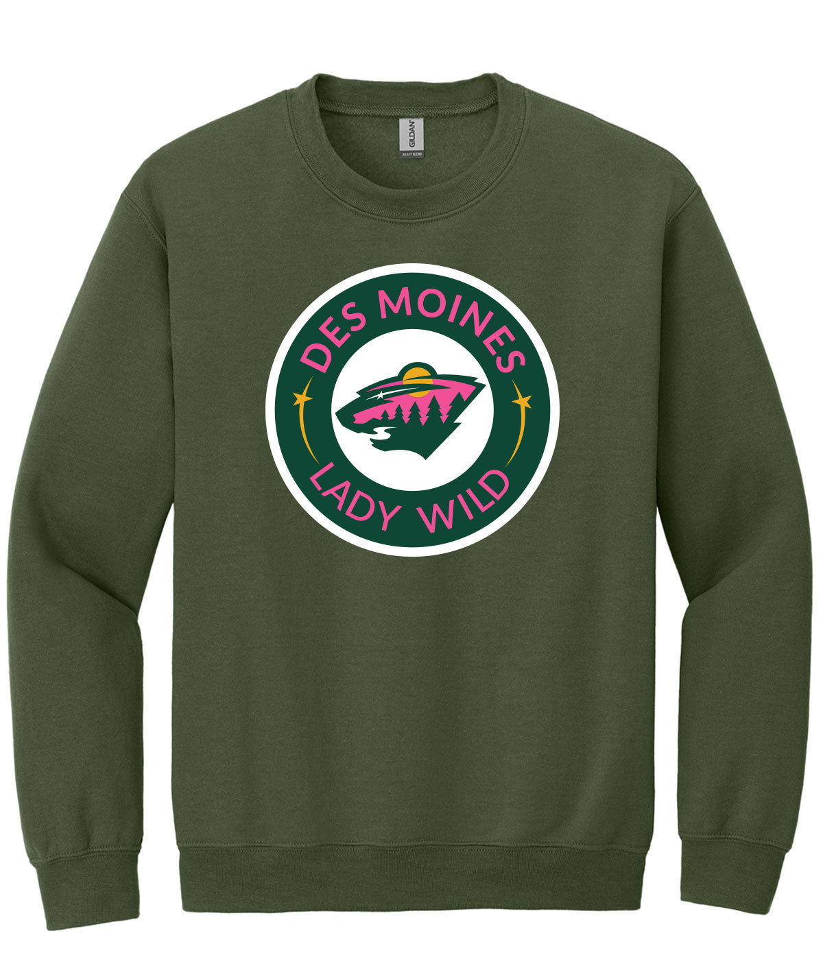Des Moines Lady Wild Crewneck Sweatshirt