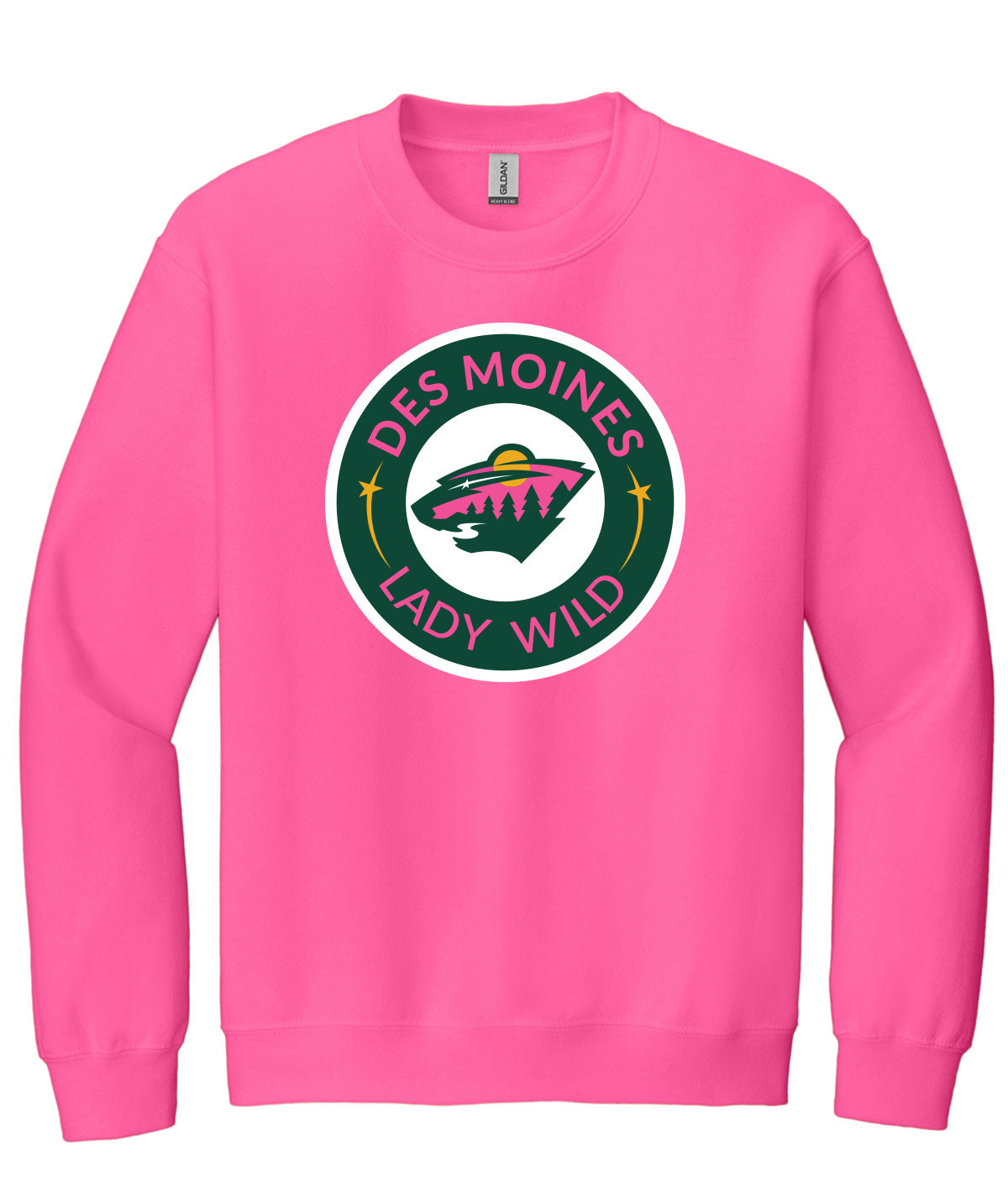 Des Moines Lady Wild Crewneck Sweatshirt