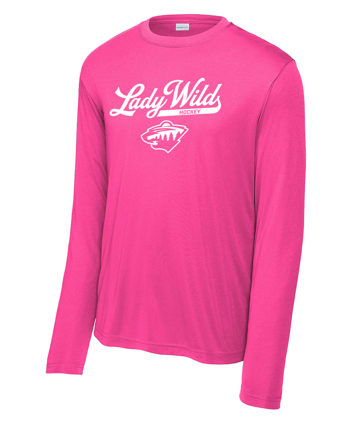 Des Moines Lady Wild Script Long-Sleeve Performance Tee