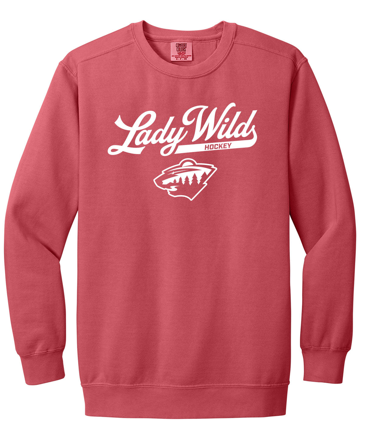 Des Moines Lady Wild Script Comfort Colors Crewneck Sweatshirt