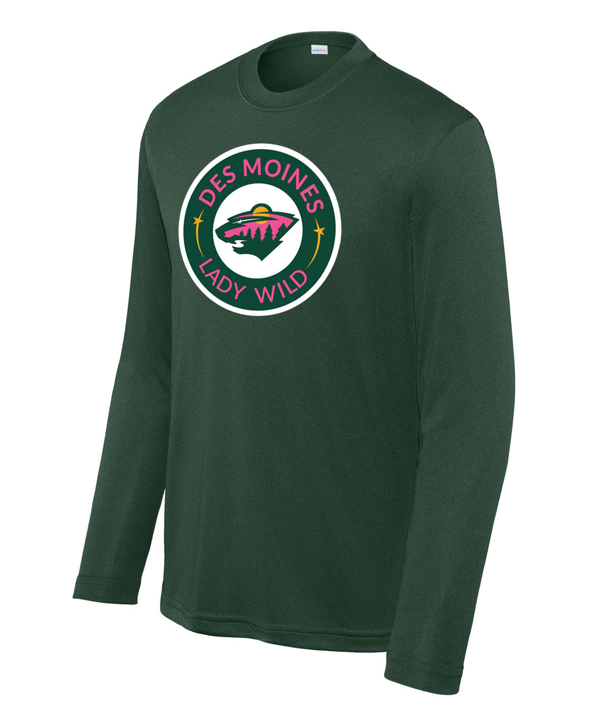 Des Moines Lady Wild Youth Long-Sleeve Performance Tee