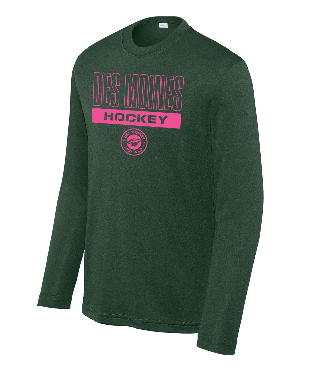Des Moines Lady Wild Youth Long-Sleeve Performance Tee