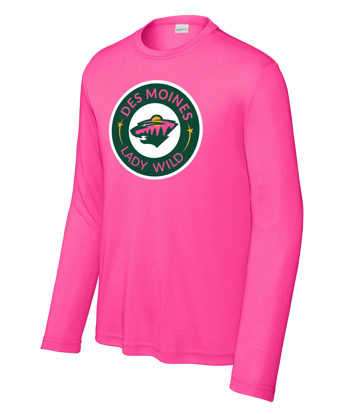 Des Moines Lady Wild Youth Long-Sleeve Performance Tee