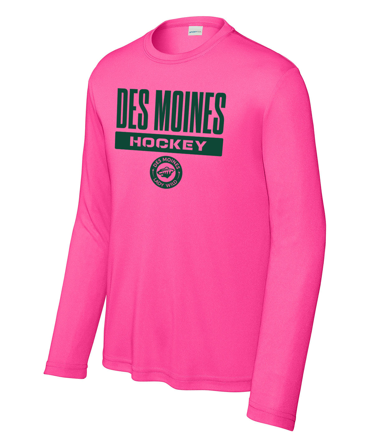 Des Moines Lady Wild Youth Long-Sleeve Performance Tee
