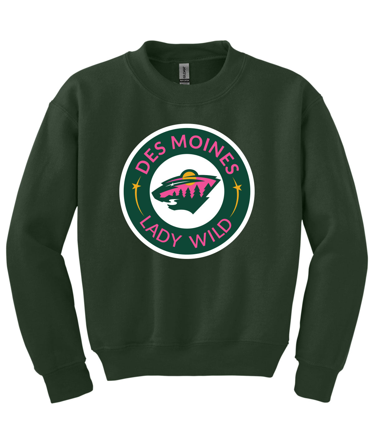 Des Moines Lady Wild Youth Crewneck Sweatshirt