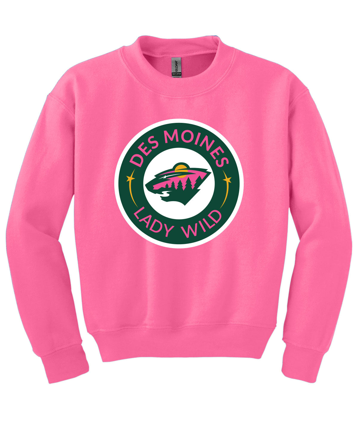 Des Moines Lady Wild Youth Crewneck Sweatshirt