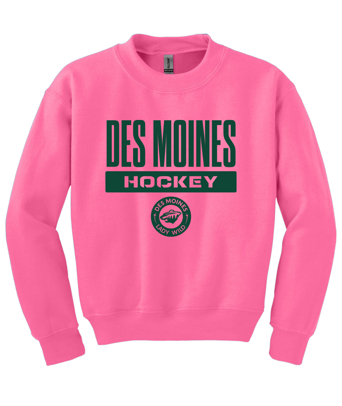 Des Moines Lady Wild Youth Crewneck Sweatshirt