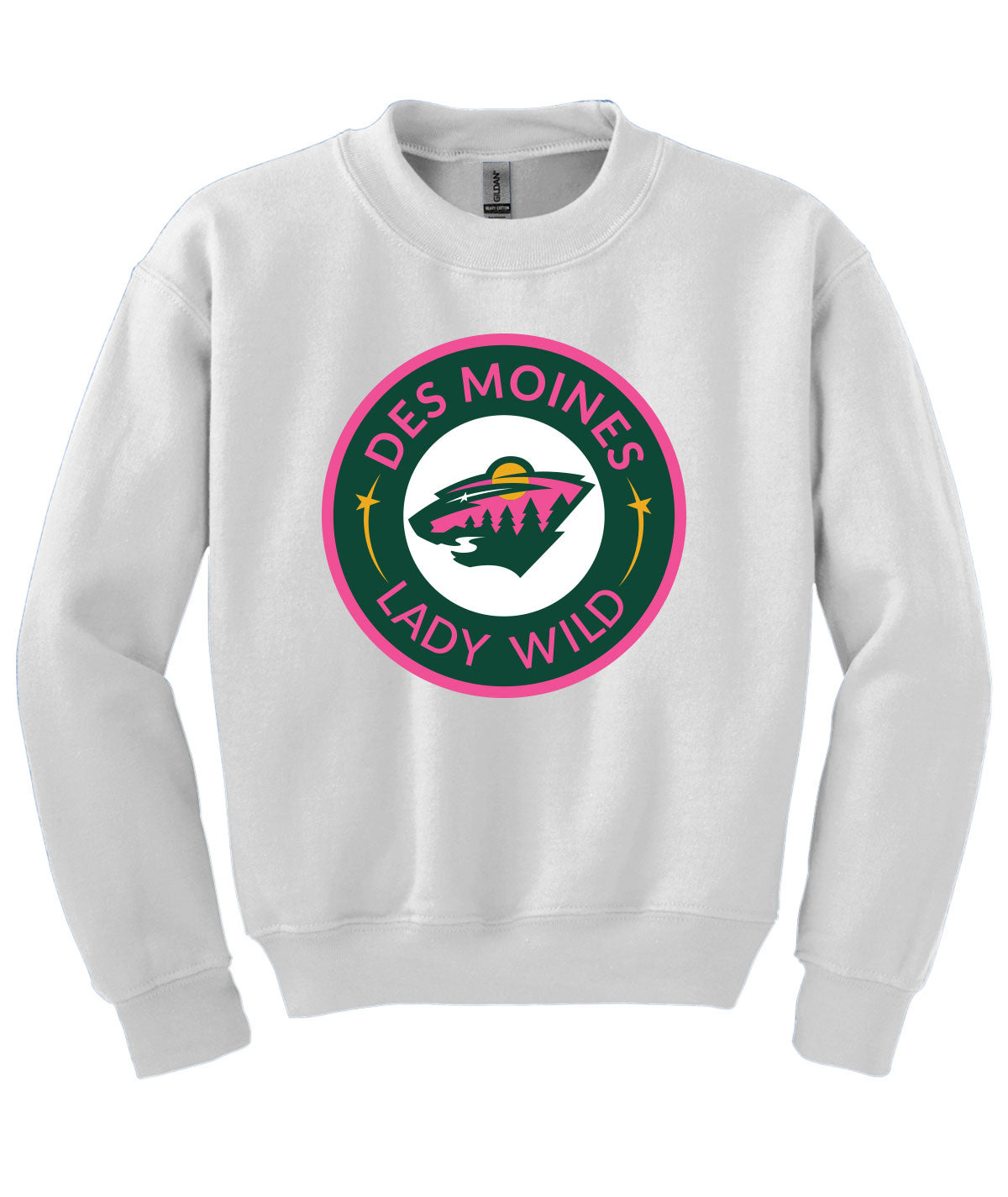 Des Moines Lady Wild Youth Crewneck Sweatshirt
