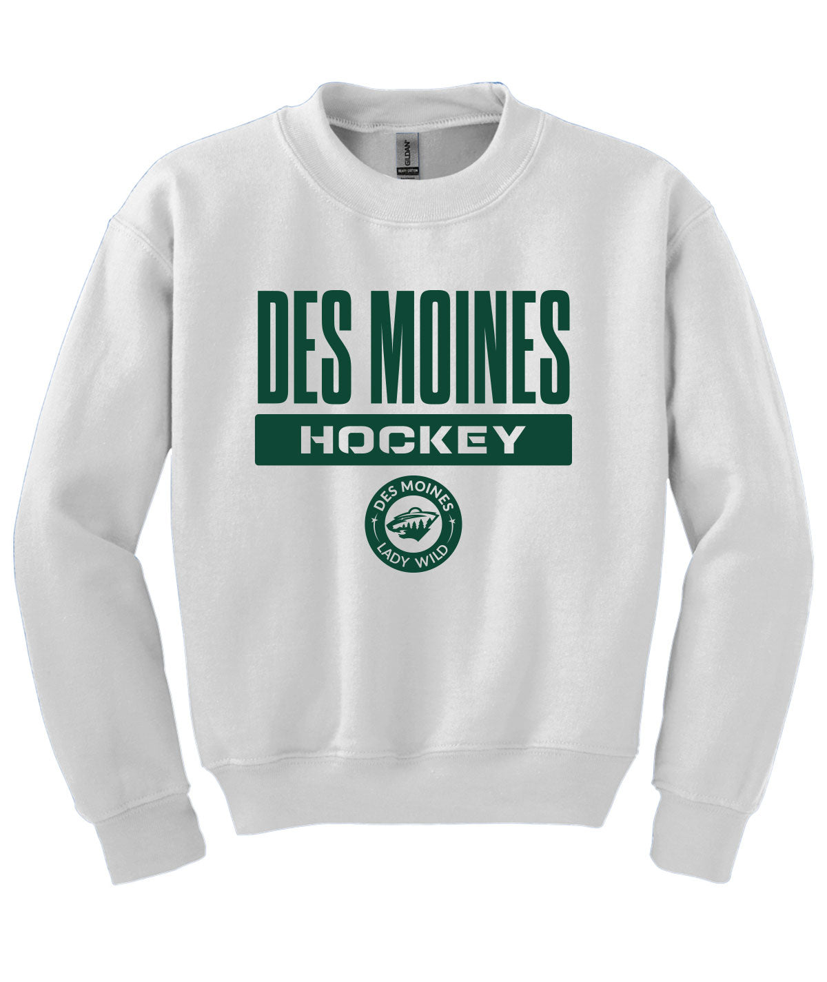 Des Moines Lady Wild Youth Crewneck Sweatshirt