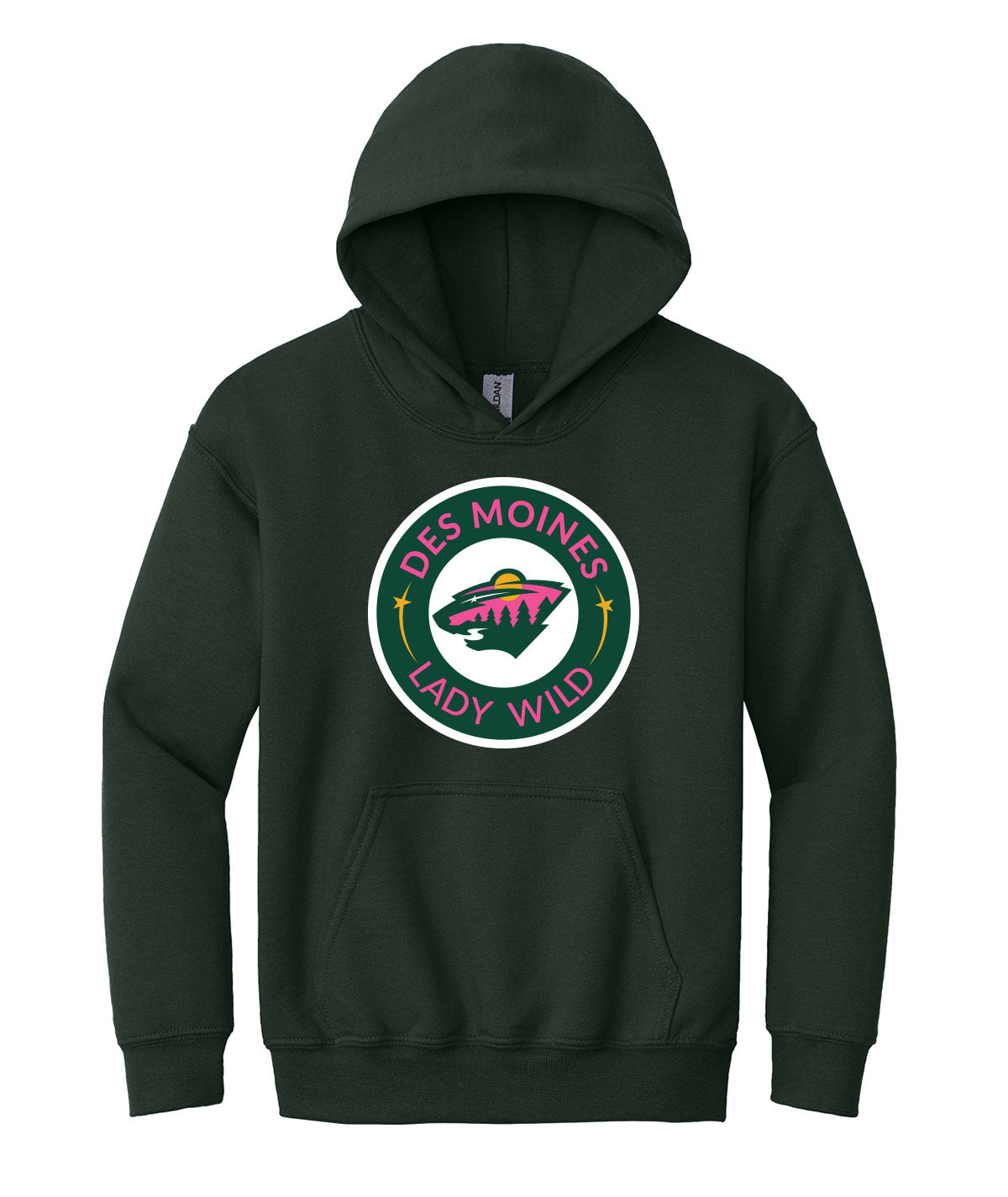 Des Moines Lady Wild Youth Hooded Sweatshirt