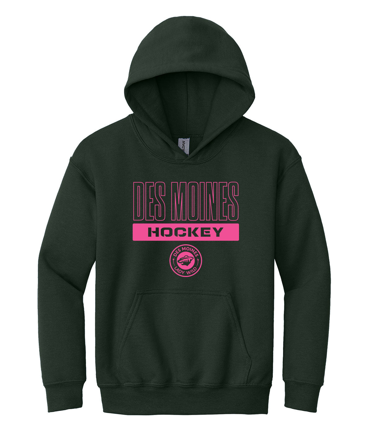 Des Moines Lady Wild Youth Hooded Sweatshirt