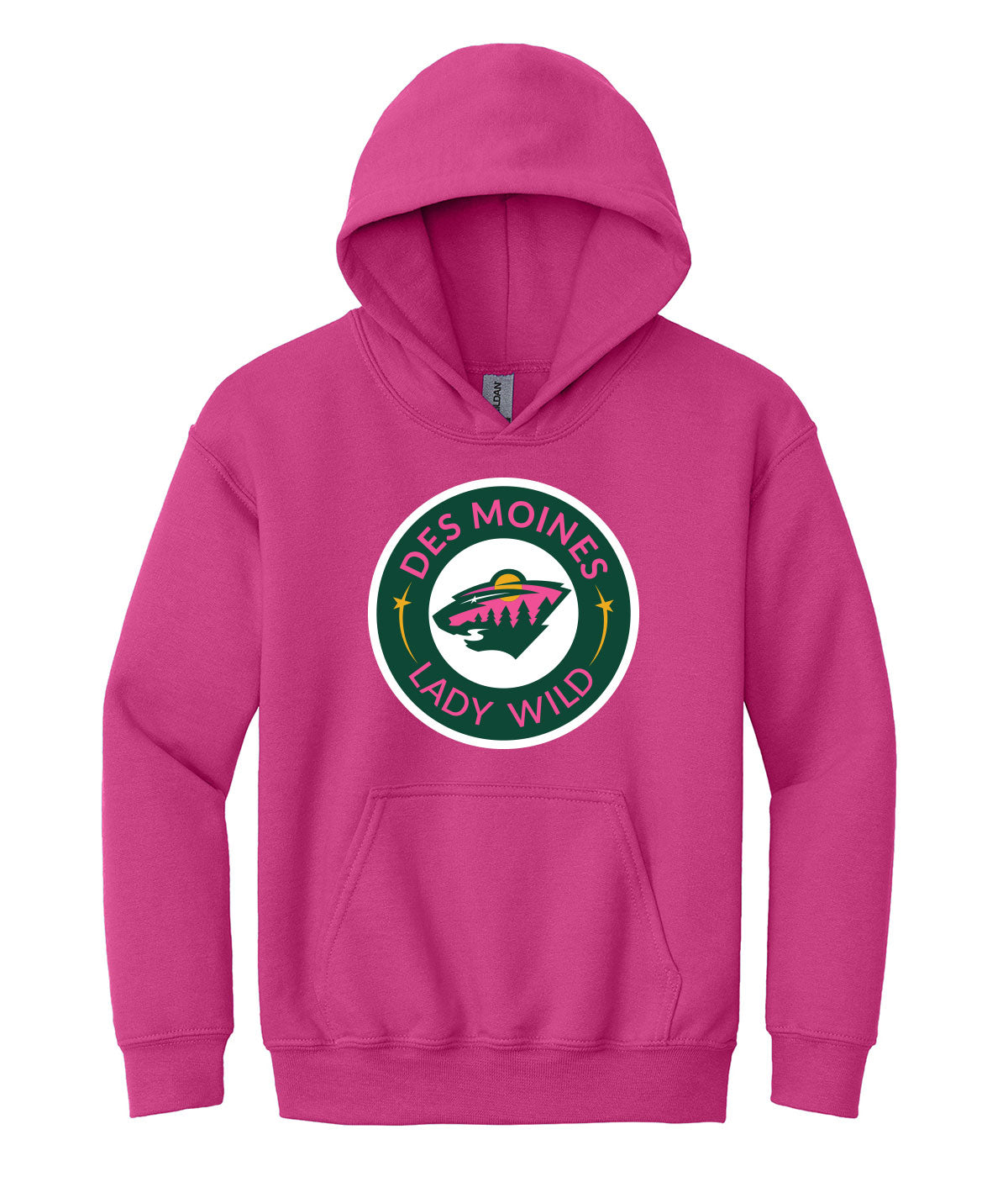 Des Moines Lady Wild Youth Hooded Sweatshirt