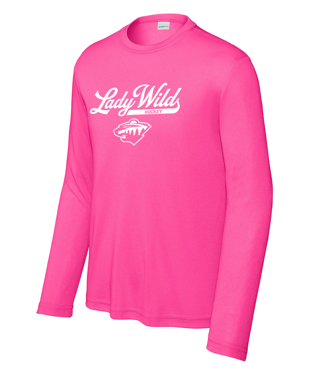 Des Moines Lady Wild Script Youth Long-Sleeve Performance Tee