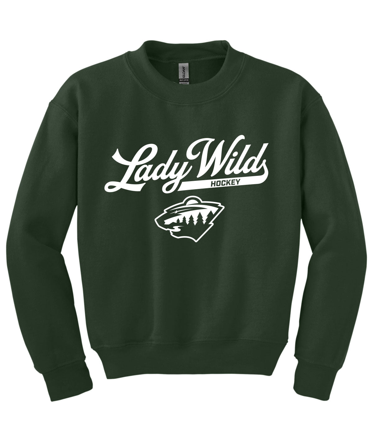 Des Moines Lady Wild Script Youth Crewneck Sweatshirt