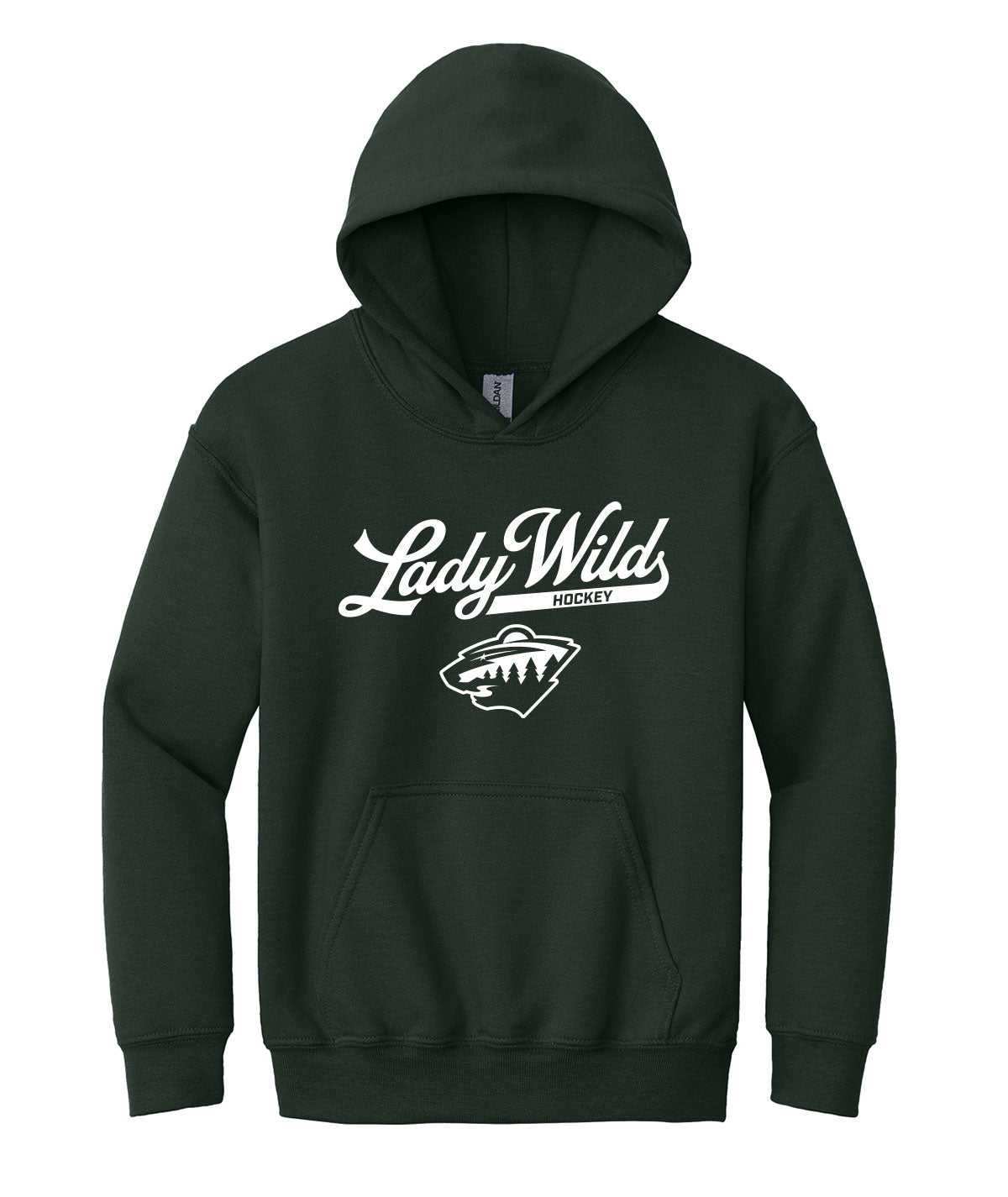 Des Moines Lady Wild Script Youth Hooded Sweatshirt