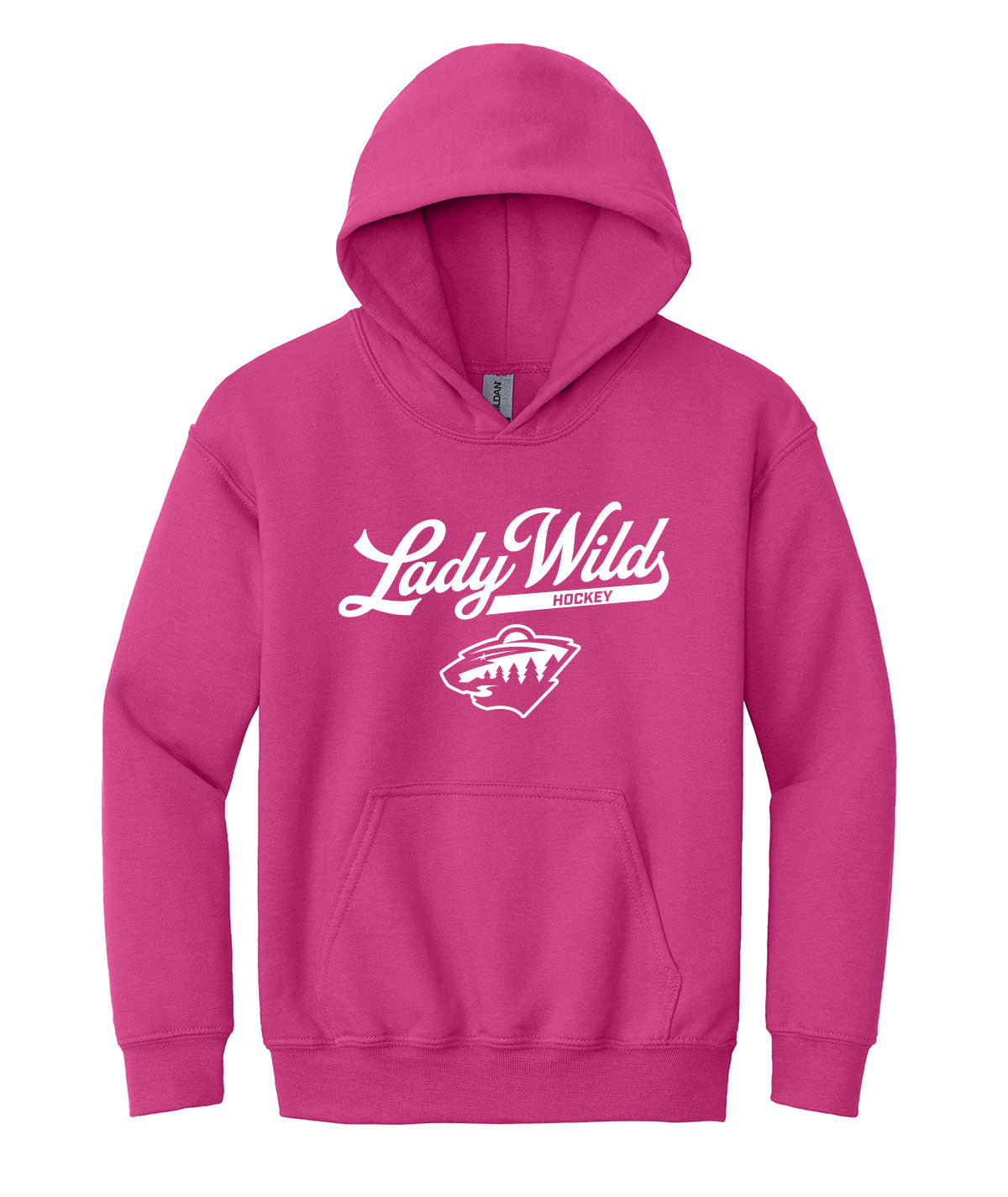 Des Moines Lady Wild Script Youth Hooded Sweatshirt