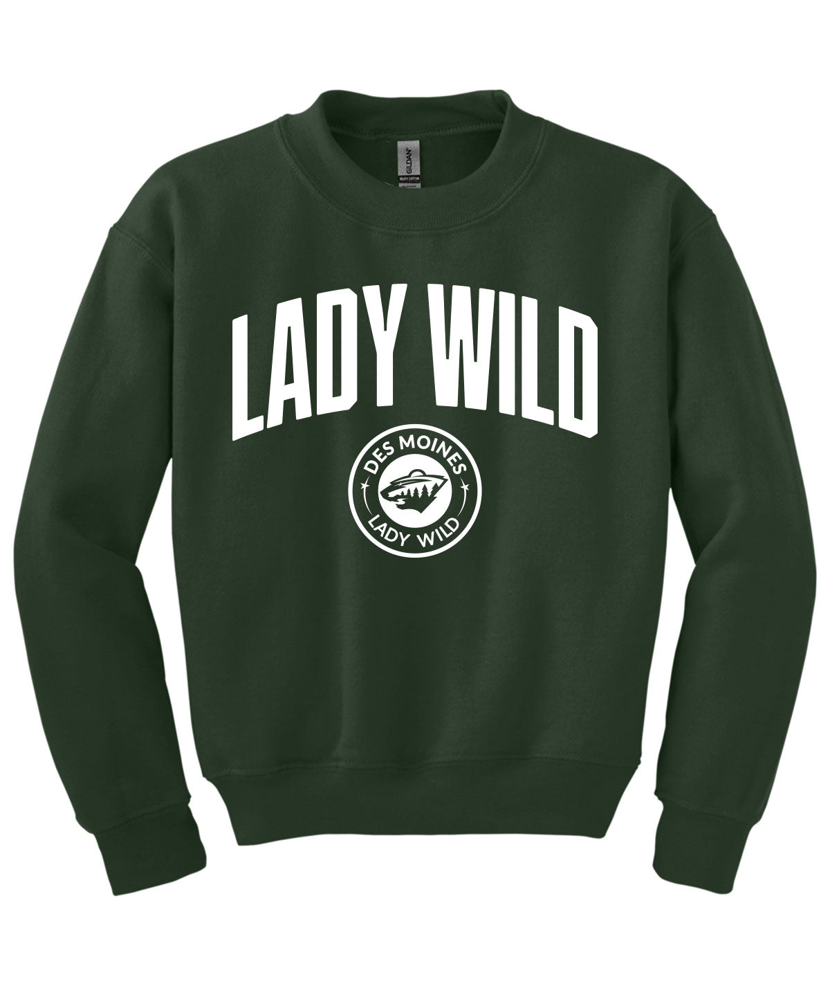 Des Moines Lady Wild Arch Youth Crewneck Sweatshirt