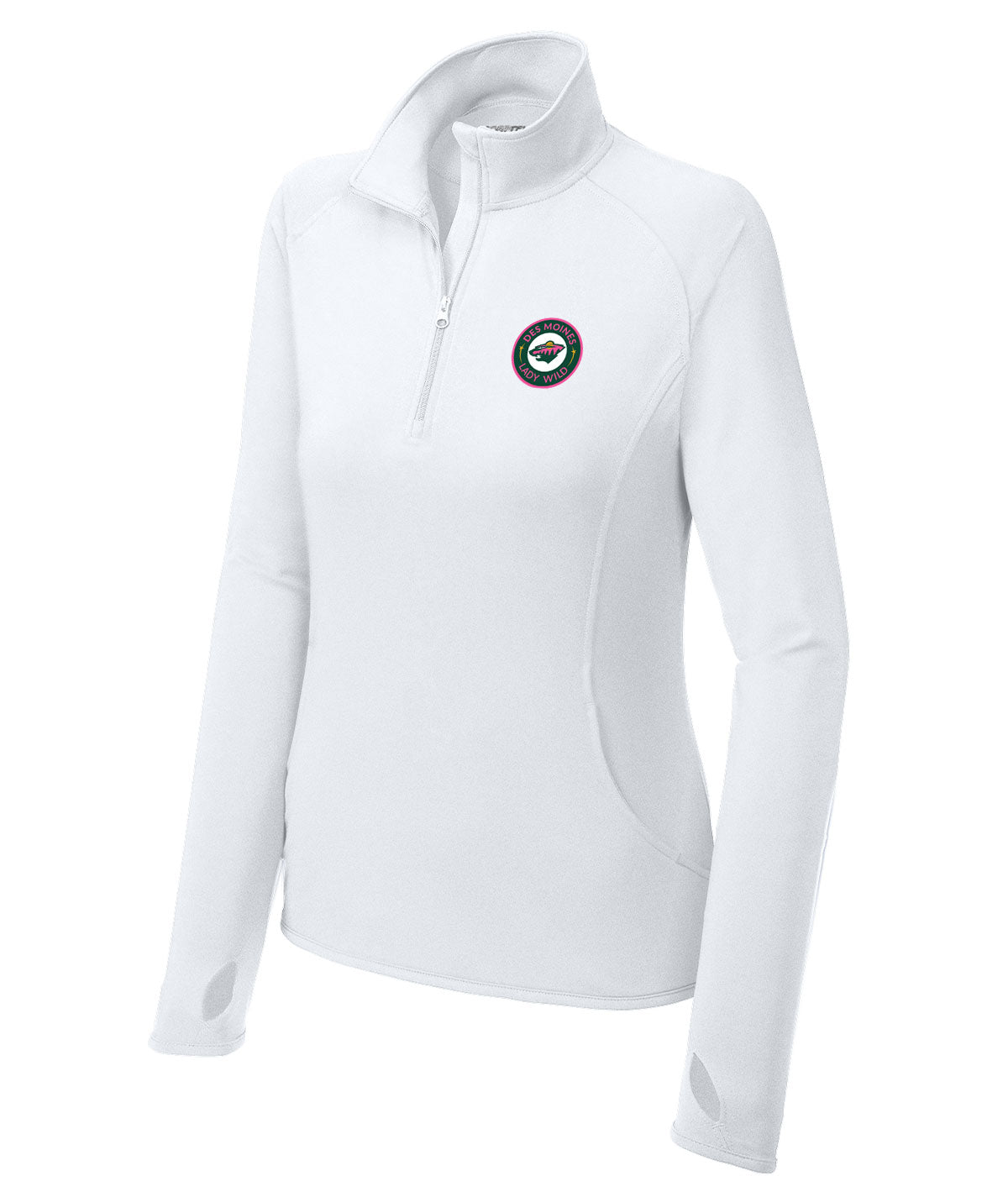 Des Moines Lady Wild Womens 1/4 Zip Solid Pullover